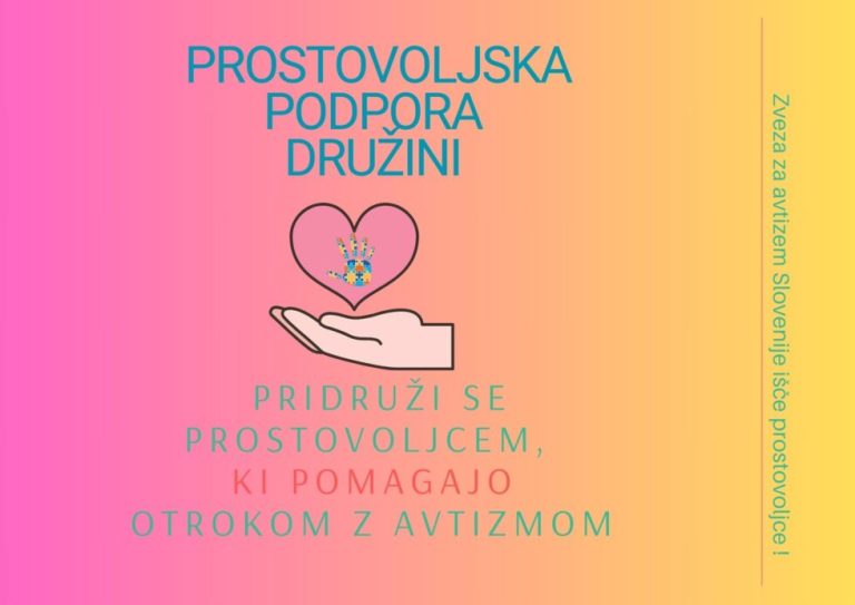 Postanite prostovoljec in podprite družine otrok z avtizmom