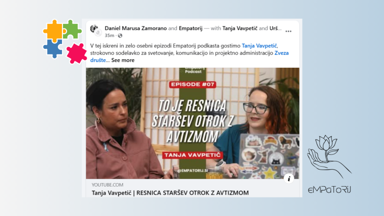Tanja Vavpetič | RESNICA STARŠEV OTROK Z AVTIZMOM – EMPATORIJ
