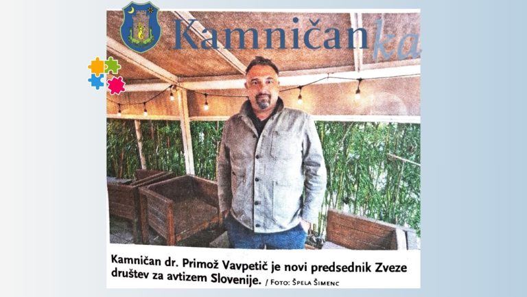 Skupine za samopomoč, povezane z avtizmom – Objava v publikaciji Kamničanka