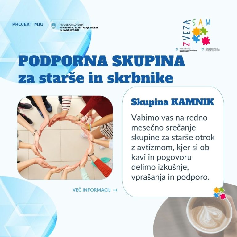 Podporna skupina za starše in skrbnike oseb z avtizmom — SKUPINA Kamnik